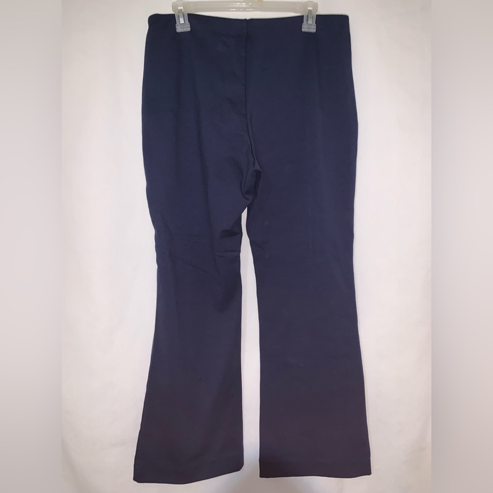 NWT Everlane The Dream Kick Flare Pin-tuck Side Zip Pull On Trouser Navy L - Picture 10 of 16
